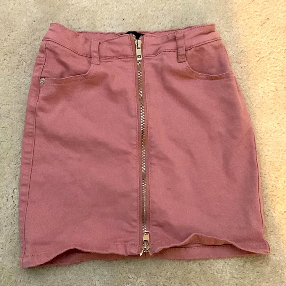 Blush rose mini skirt